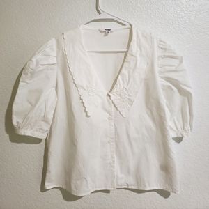 White puff sleeve top BB Dakota Steve Madden
